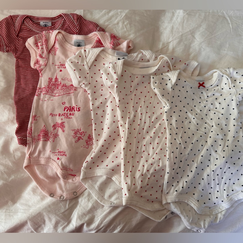 Petit Bateau 5 Onesies